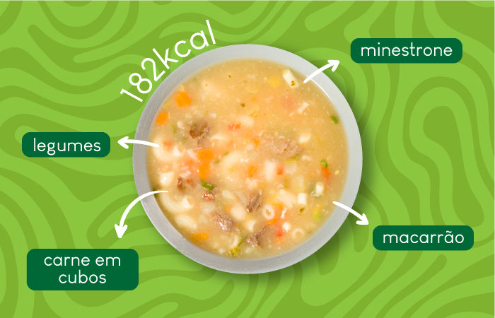 Integrantes do Caldo de minestrone de legumes